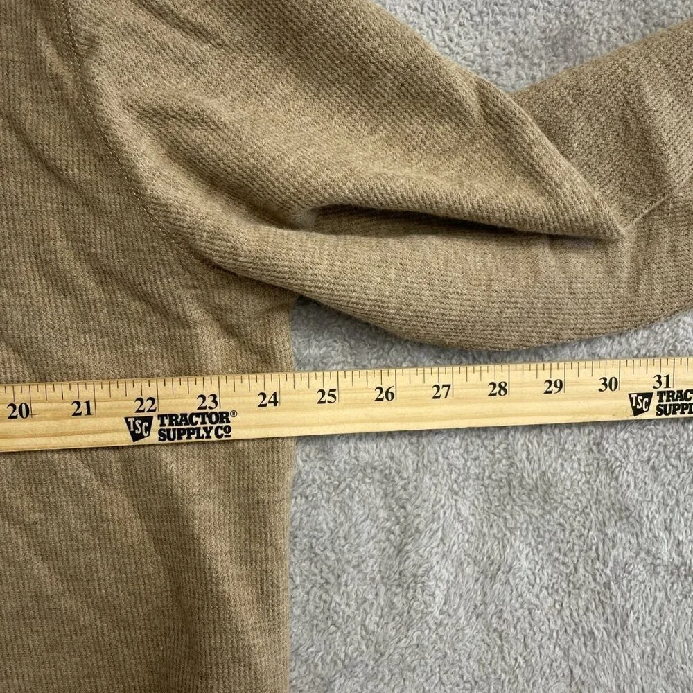 NEW Banana Republic Men's XL Beige Waffle Quarter-Zip Pullover Sweater